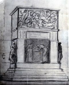 Ernest Nivet, projet de mausolée (archives Nivet, cliché L. Lacour)